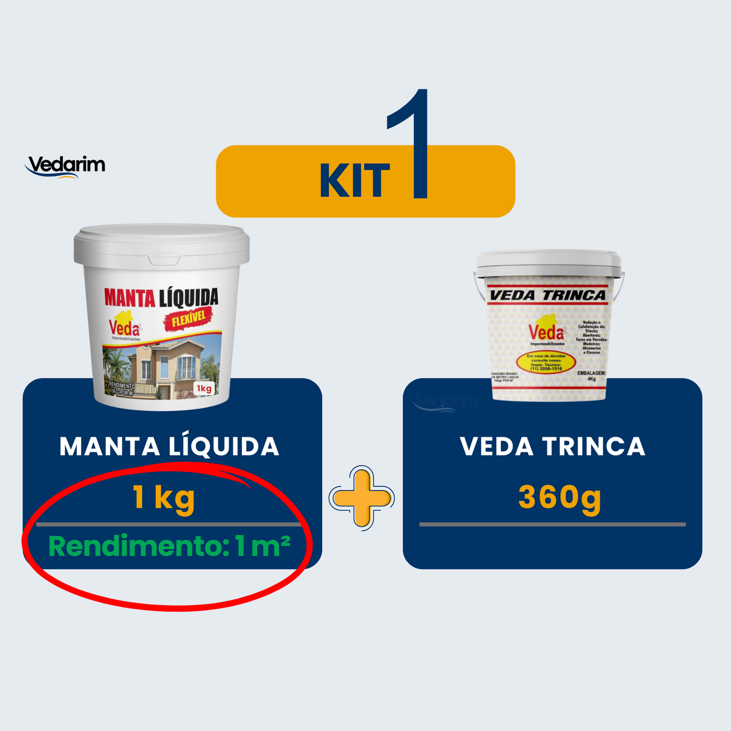 Kit ZERO INFILTRAÇÃO – Manta Líquida Flexível + Veda Trinca | Solução para Lajes e Telhados