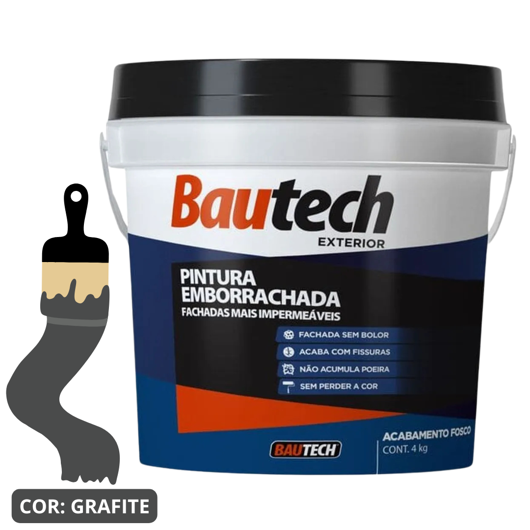 Tinta Acrílica Fosco Emborrachada Bautech 4kg
