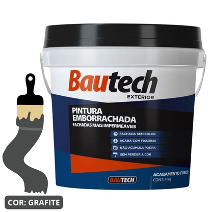 Tinta Acrílica Fosco Emborrachada Bautech 4kg