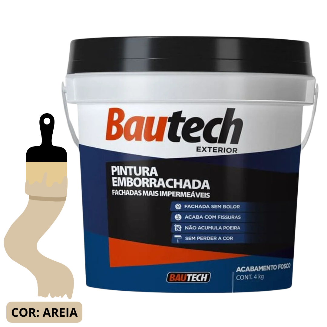 Tinta Acrílica Fosco Emborrachada Bautech 4kg