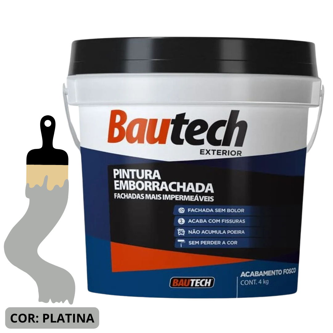 Tinta Acrílica Fosco Emborrachada Bautech 4kg