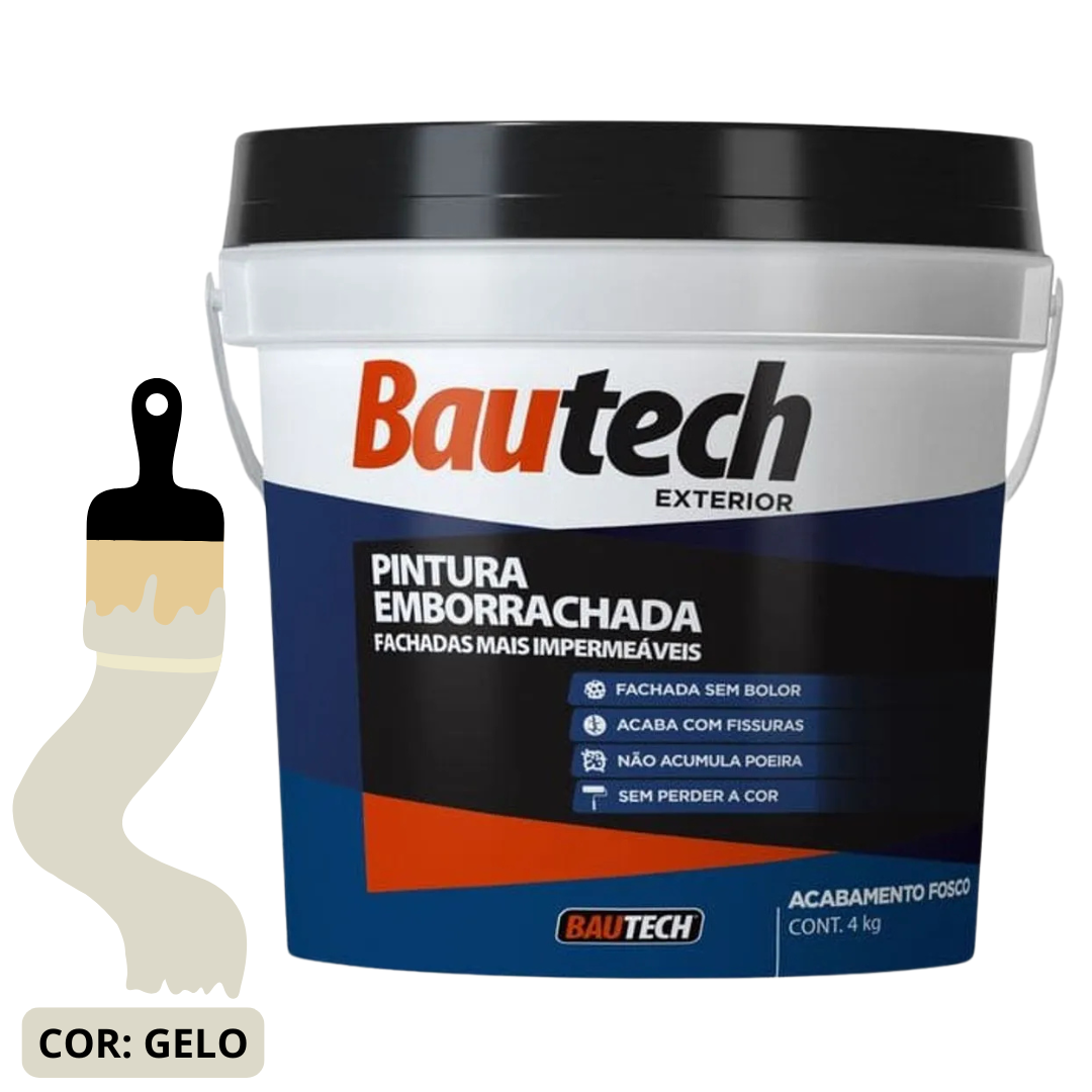 Tinta Acrílica Fosco Emborrachada Bautech 4kg