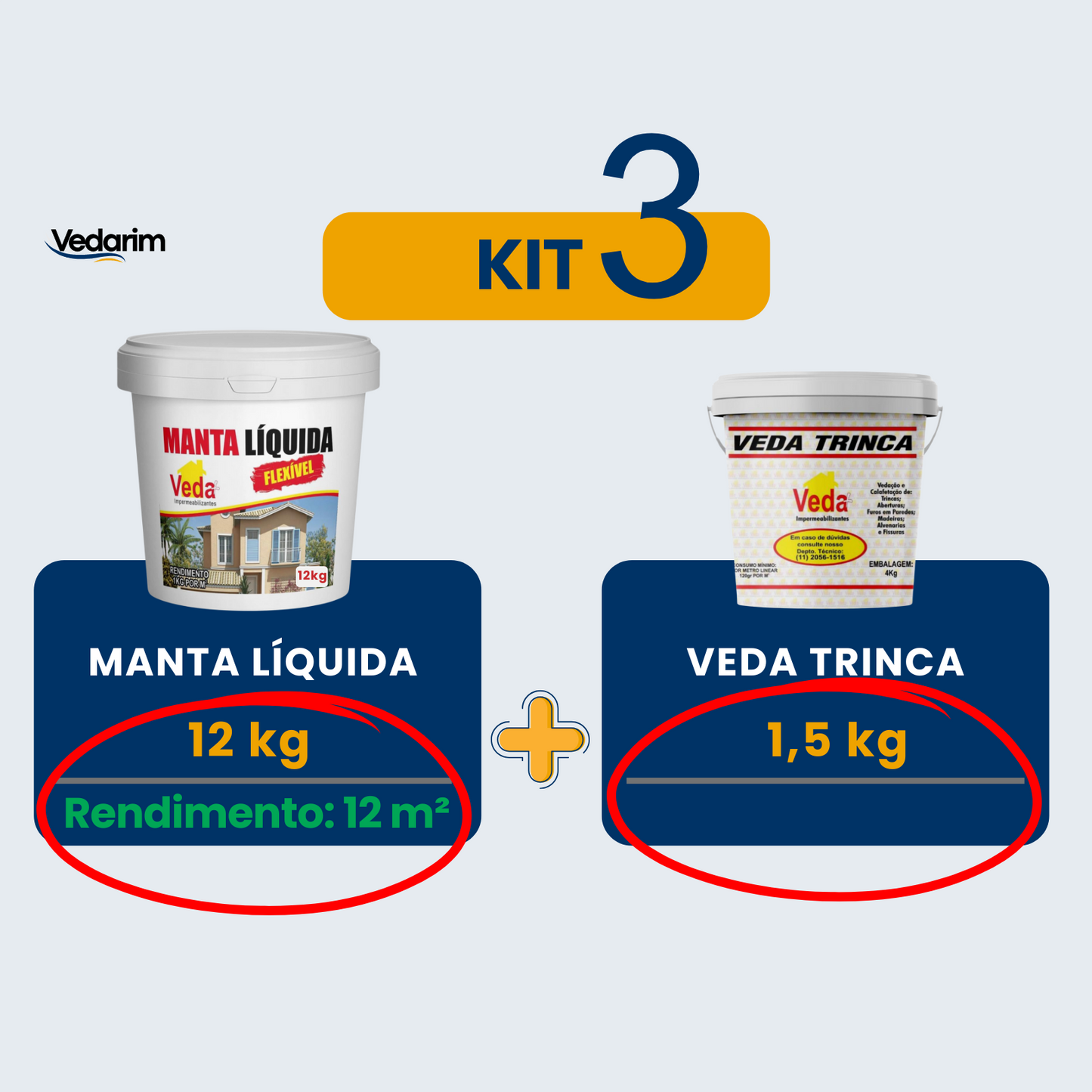 Kit ZERO INFILTRAÇÃO – Manta Líquida Flexível + Veda Trinca | Solução para Lajes e Telhados