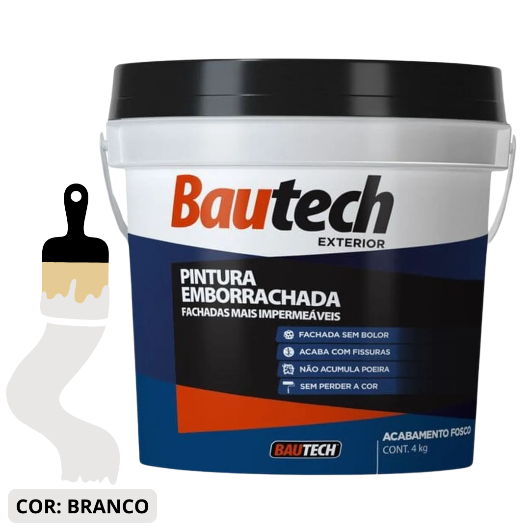 Tinta Acrílica Fosco Emborrachada Bautech 4kg