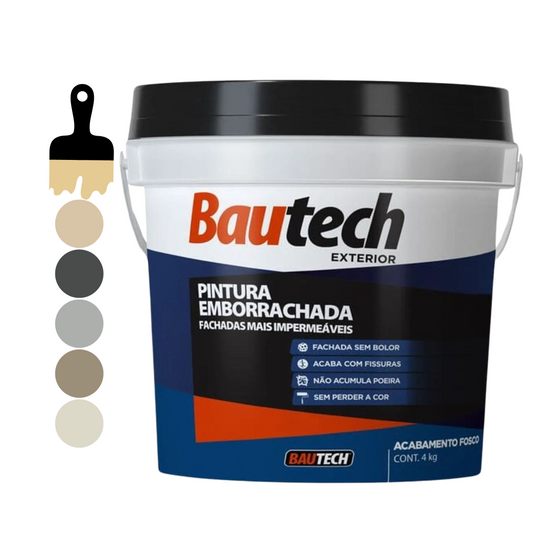 Tinta Acrílica Fosco Emborrachada Bautech 4kg